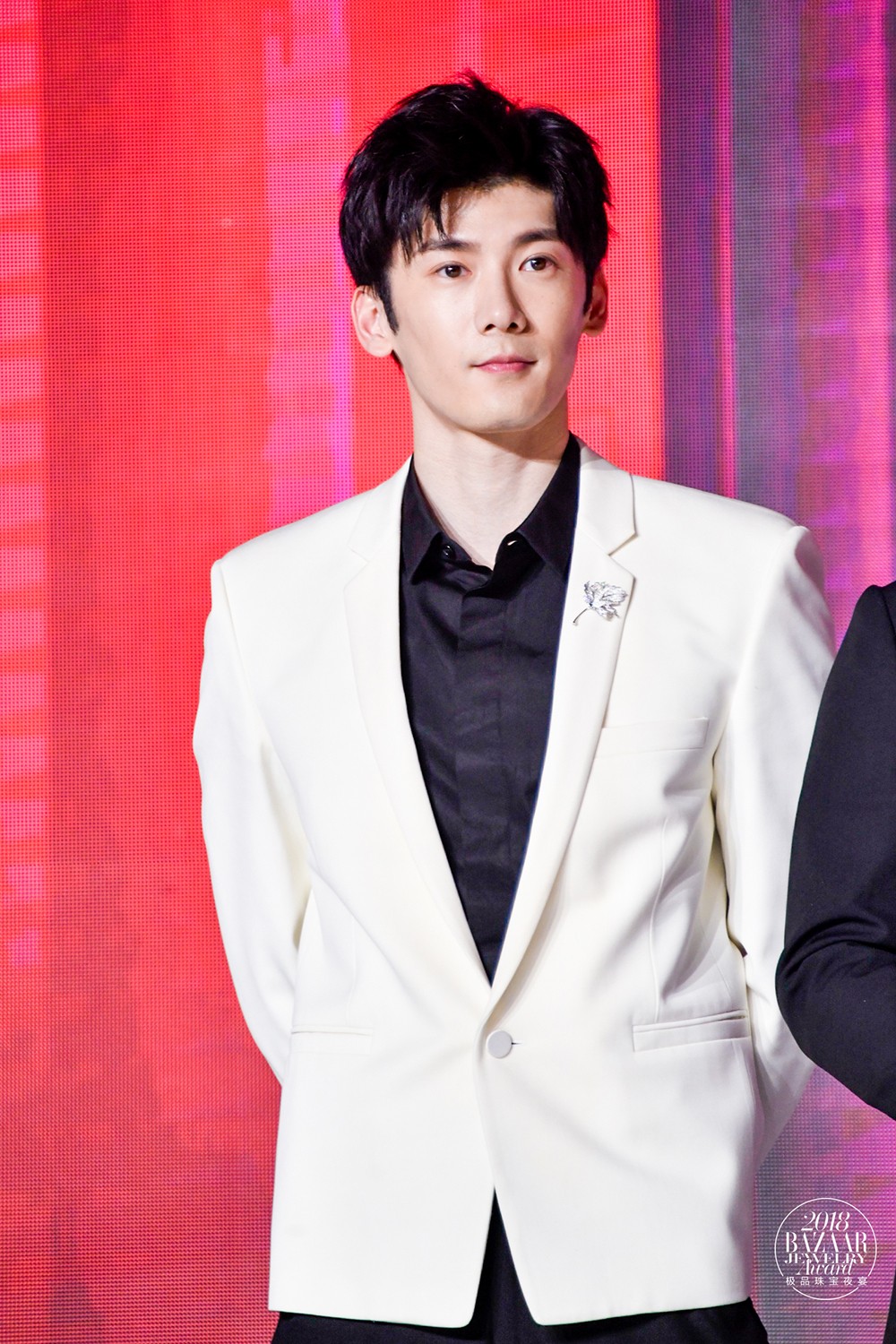 刘芮麟佩带 “梧桐细雨” 胸针